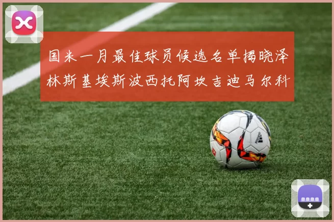 国米一月最佳球员候选名单揭晓泽林斯基埃斯波西托阿坎吉迪马尔科争夺荣誉